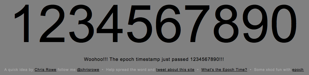 Unix Time 1234567890