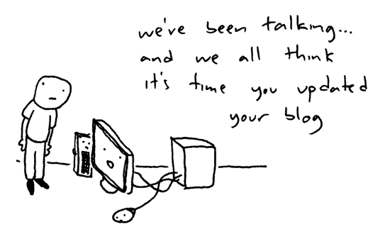 The computer demands a blog