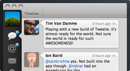 Screenshot of Tweetie